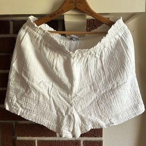 White cotton Rails shorts